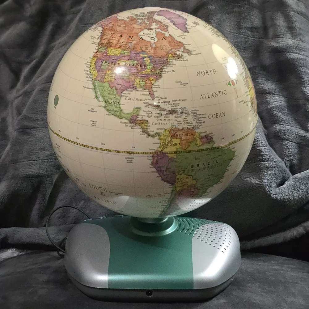 2001 LeapFrog Odyssey Interactive Talking Globe w/Stylus, Tested & Working, READ